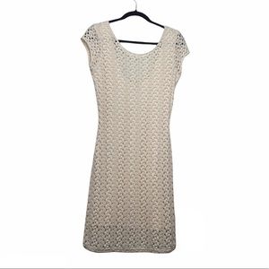 Free People Crochet Short Sleeve Mini Dress